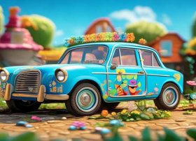 故事蓝汽车在线收听 - 蓝汽车绘本故事