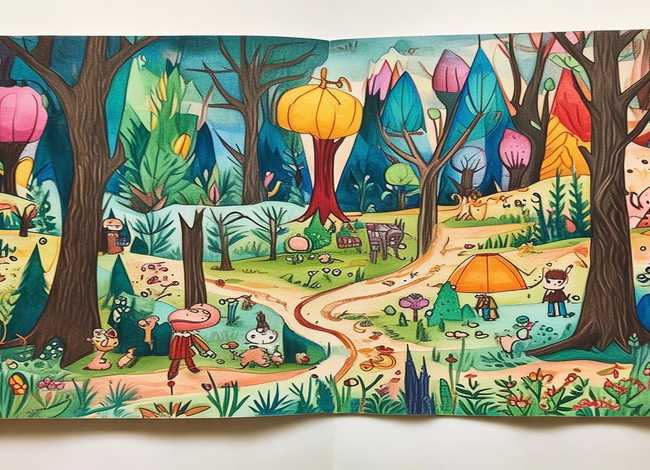 英文绘本插画手绘，英文绘本插画手绘图片