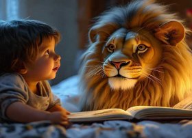 儿故事听睡前故事、儿故事听睡前故事变丑的狮子