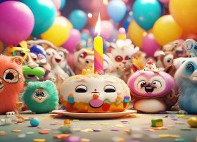 儿童生日故事动画、儿童生日动画表情图片大全