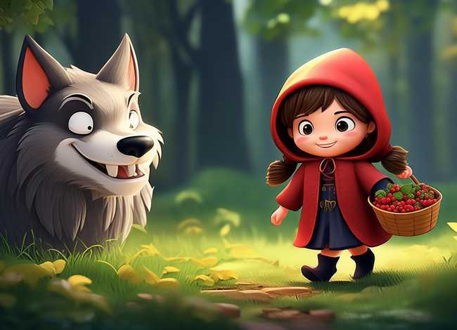 小红帽和大灰狼故事儿童动画片、小红帽和大灰狼的故事动画片