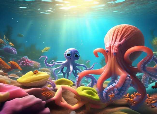 儿童故事章鱼找妈妈（小章鱼找朋友的简短故事）