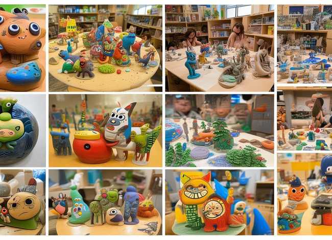 儿童粘土手工图片，儿童粘土作品图片大全 手工