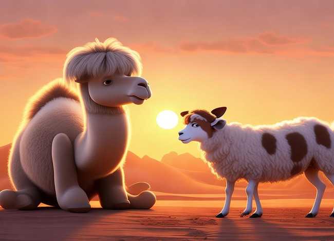 儿童睡前故事骆驼的故事，睡前故事骆驼和羊的故事