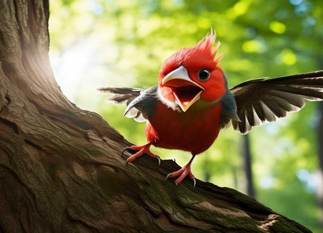 儿童故事啄木鸟说话的声音 - 啄木鸟的啄树的声音