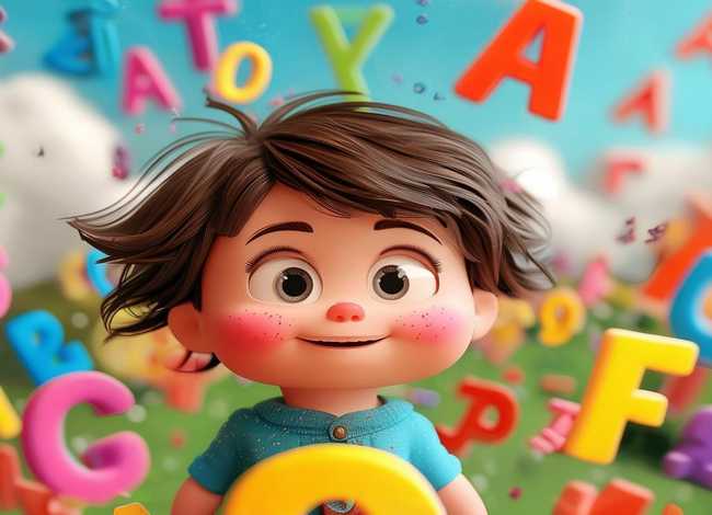 带文字的儿童图片（带文字的儿童图片卡通）