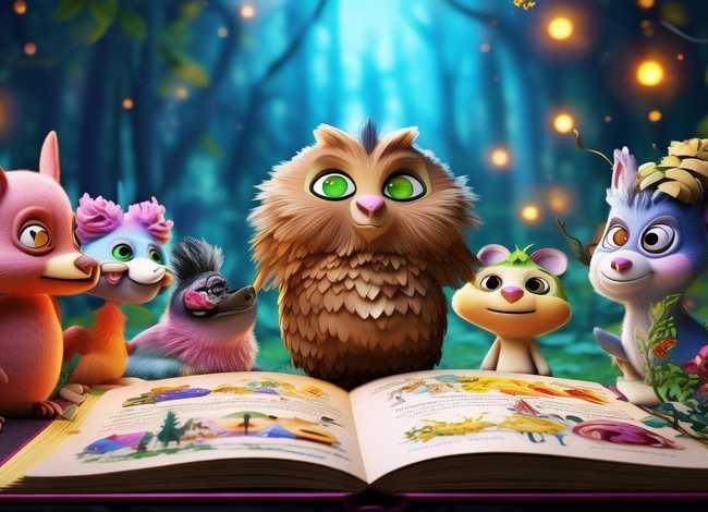 寓言故事儿童创意画；寓言故事创编画