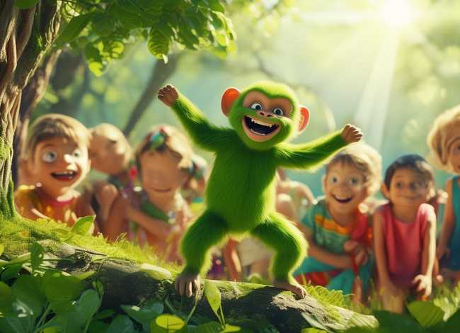 儿童故事猴子音频、幼儿故事猴子学样视频