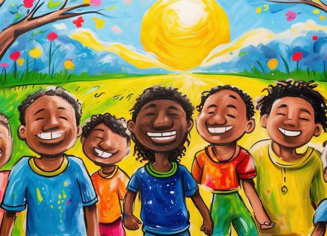 积极向上的儿童画作品 - 积极向上的儿童画作品图片