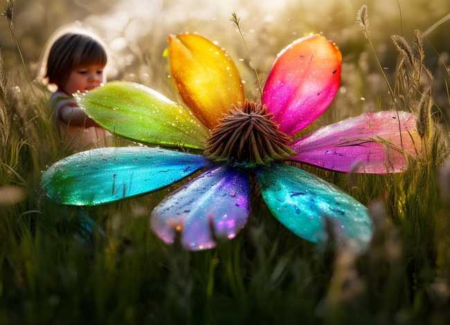 七色花瓣儿童故事；七色花故事七片花瓣代表