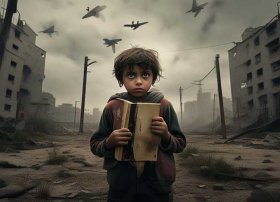 战争中的儿童故事比赛 - 战争中的儿童资料