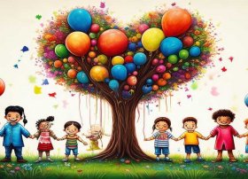 以爱为主题的儿童画；以爱为主题的儿童画作品