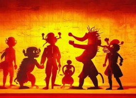 儿童简单皮影画分解打印图（儿童简单皮影画分解打印图片）