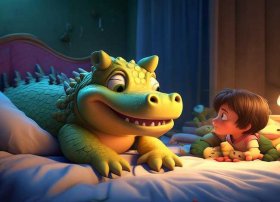 鳄鱼儿童故事睡前；睡前鳄鱼的故事