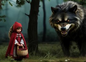 小红帽的故事和大灰狼的故事；小红帽的故事和大灰狼的故事相似