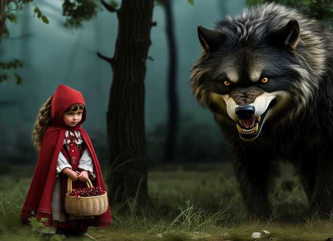 小红帽的故事和大灰狼的故事；小红帽的故事和大灰狼的故事相似