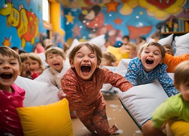 儿童故事枕头大战 枕头大战 幼儿园