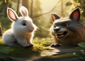 经典小白兔和大灰狼的故事；经典小白兔和大灰狼的故事视频