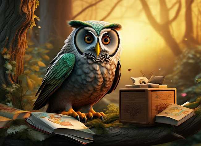 儿童故事童话故事猫头鹰搬家 寓言故事猫头鹰搬家