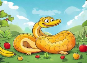 4岁儿童故事好饿的小蛇 - 幼儿园故事好饿的小蛇