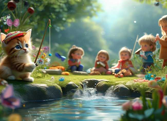 小猫钓鱼幼儿讲故事，小猫钓鱼幼儿讲故事视频