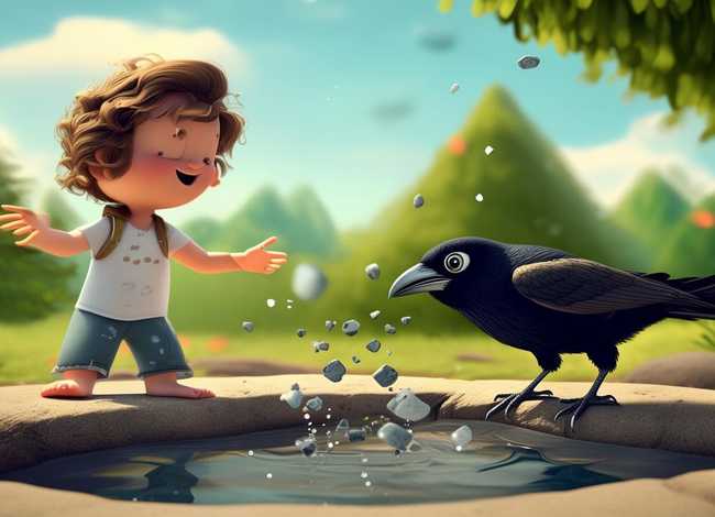 幼儿讲乌鸦喝水的故事（幼儿讲乌鸦喝水的故事带动作）