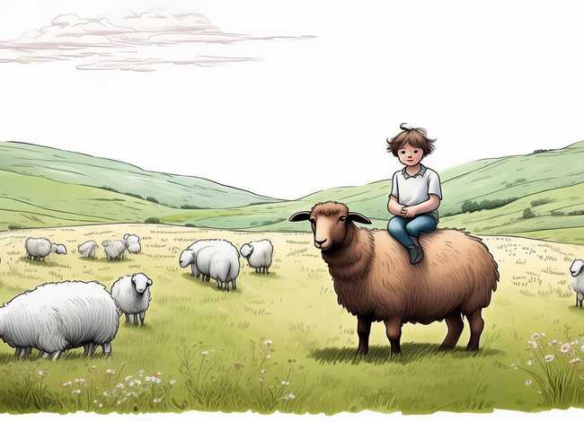 放羊的故事图片，放羊的故事图片简笔画