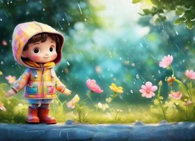 春雨娃娃绘本故事完整版；春雨娃娃绘本故事完整版图片