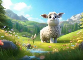 幼儿故事狼和羊 - 幼儿故事狼和小羊文字版视频