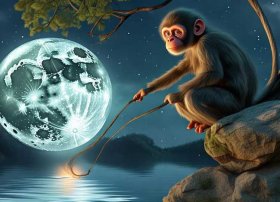 猴子捞月亮故事书（猴子捞月亮故事书图片）