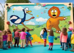 鸵鸟和狮子的故事幼儿园、鸵鸟和狮子的故事幼儿园中班