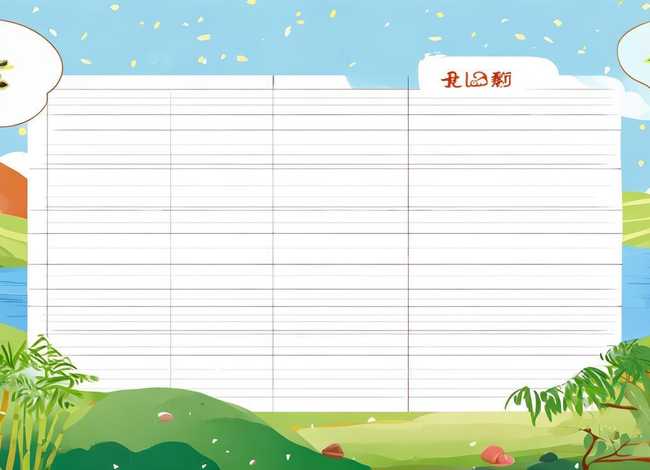 儿童古诗字帖 图片模板 - 小学生古诗字帖模板