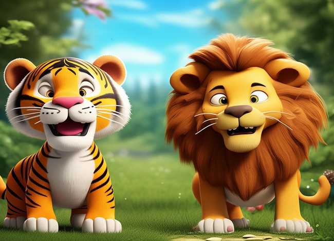 儿童故事老虎和狮子的故事、儿童精选故事狮子和老虎