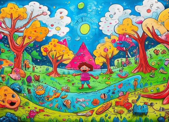 7到8岁儿童画、7到8岁儿童画画图伊一一张图片有很多种