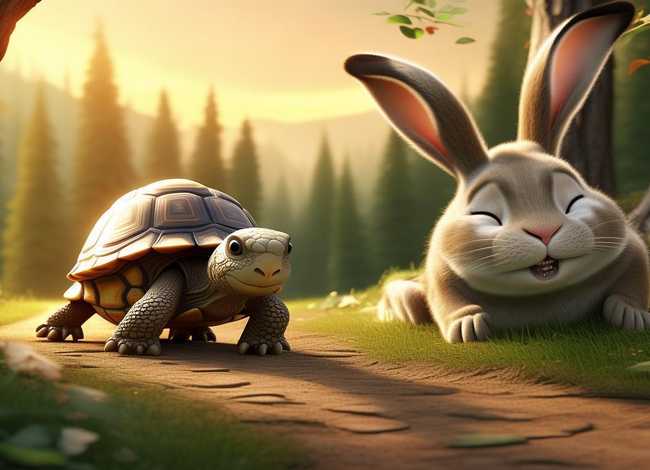 龟兔赛跑的睡前故事原文 - 龟兔赛跑的睡前故事原文图片
