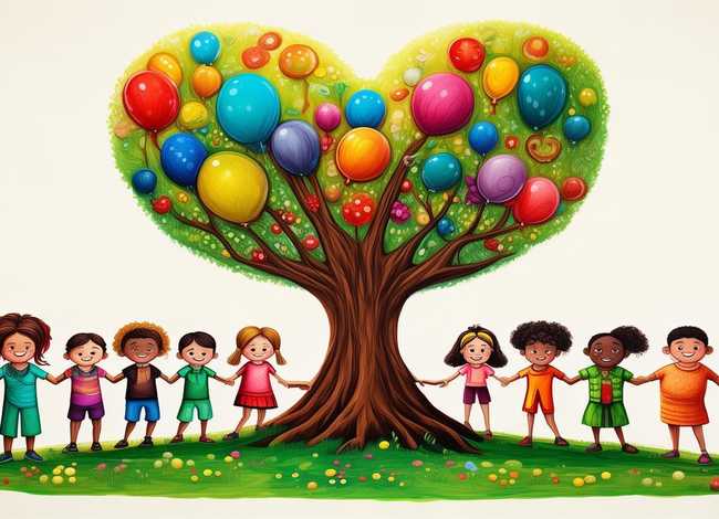 以爱为主题的儿童画；以爱为主题的儿童画作品