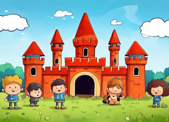 城堡儿童画简笔画、儿童城堡简笔画,幼儿早教课程,画得真好看