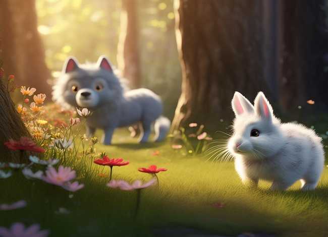 儿童故事大灰狼和小白兔的故事、大灰狼和小白兔的故事幼儿故事