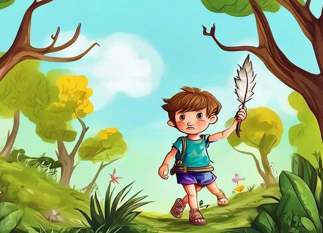 儿童故事简笔画大全带颜色 鸡毛信的故事儿童版简笔画