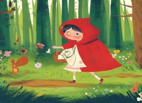 小红帽儿童故事ppt，小红帽绘本ppt课件