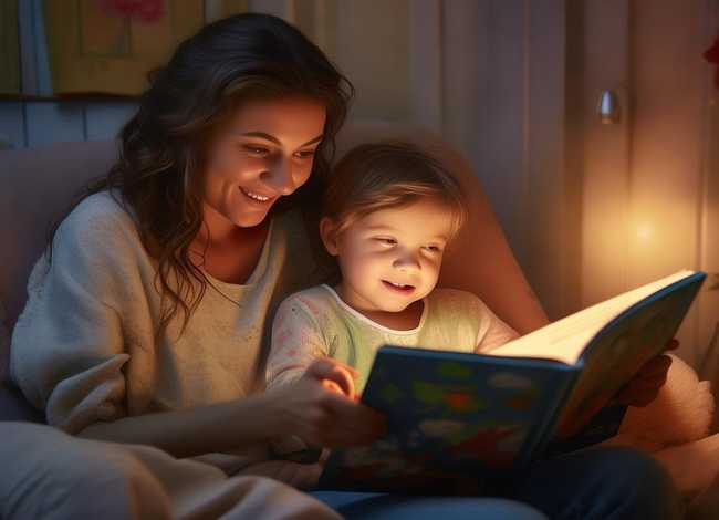 陪宝贝听睡前故事；陪宝贝听睡前故事文案