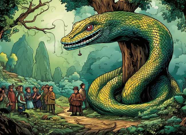 关于蛇的故事民间故事 - 关于蛇的故事民间故事连环画图片