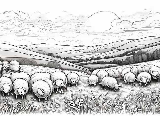 放羊的故事图片，放羊的故事图片简笔画