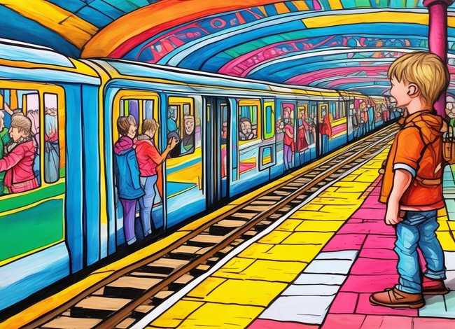 地铁儿童画 地铁儿童画获奖图片