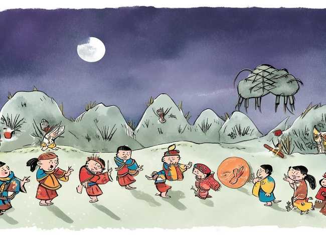 年的来历故事绘本 - 年的来历绘本故事简笔画