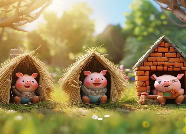 儿童讲故事三只小猪完整版 幼儿早教讲故事三只小猪