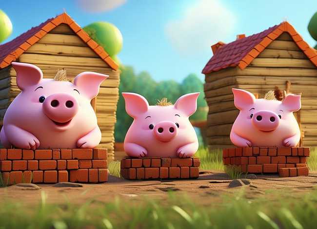 幼儿的故事三只小猪、幼儿的故事三只小猪图片