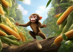 小猴子掰玉米的故事原文、小猴子掰玉米的故事原文视频