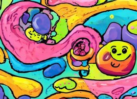 细胞儿童画创意作品 细胞的创意画简单