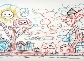 画里的故事儿童画简单，画里的故事简笔画图片